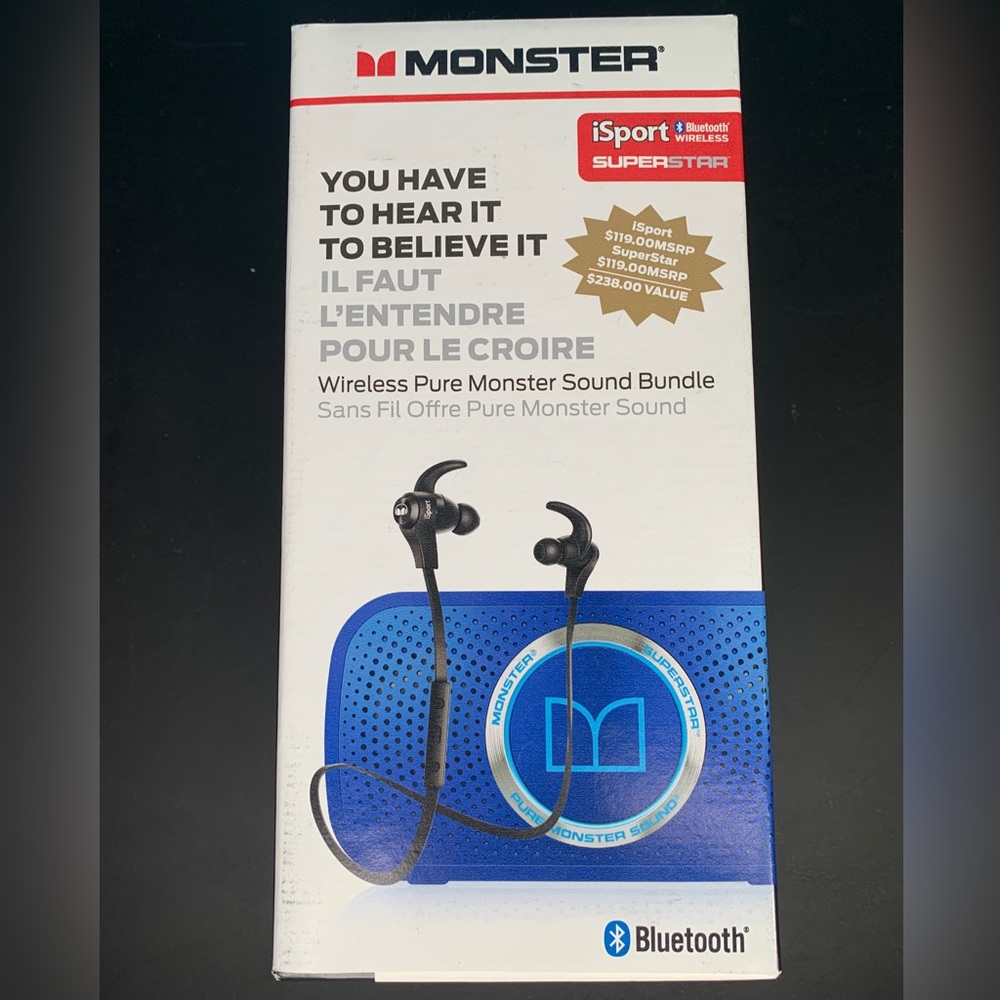 Monster iSport Wireless Headphones Superstar Speaker Bundle